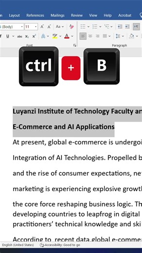One Shortcut That Saves Hours of Formatting #msword #computerskills #hacks