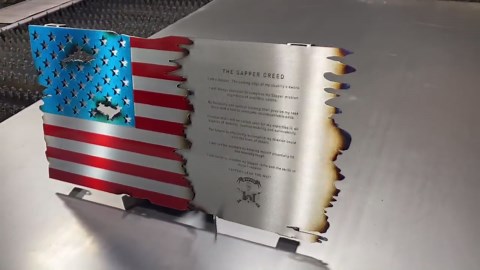 Metal Sapper's Creed With American Flag - Etsy