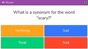 What is a synonym for the word "scary?"... | Filo