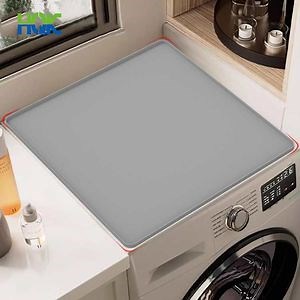 [Hot Item] Foldable Silicone Rubber Mat Non-Slip Waterproof Silicon Washing Machine Cover Washer Dryer Top Protector Mat