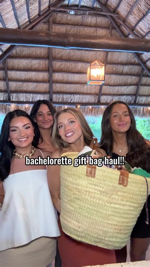 Everything was so thoughtful 🥹 #bachelorette #bacheloretteparty #bachelorettegifts #bachelorettegoodiebags #bachelorettegiftbag @Jobee Swim @Vacation Inc. @shoploveceline