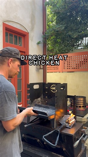 49K views · 832 reactions | Fire on the ground. Chicken on the screen. Direct heat chicken recipe on the @mill.scale amigo with the new coal pan. Really good. Really Simple. Eat B.B.Q. Live Forever #rollingbonesbbq #bbq #texasbbq #smokedchicken #lowandslow | Rolling Bones Barbecue | Facebook