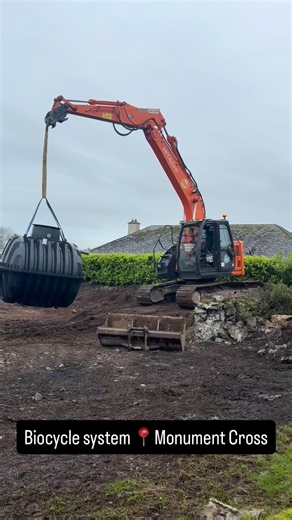 Installing a biocycle tank and percolation system at a site in Monument Cross Clare #biocycle #sewagetreatmentplant #clare | John Casey