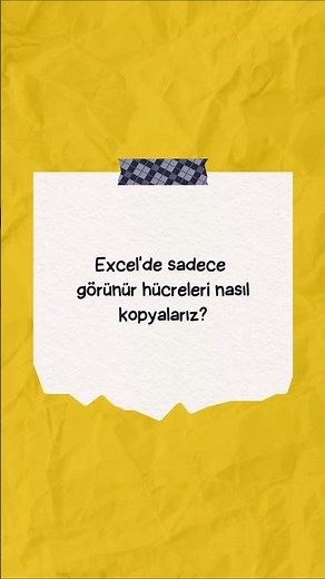 How to copy only visible cells in Excel? #excel