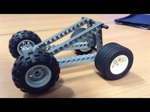 Rubber band car from Lego