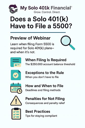Learn If a a Solo 401(k) Has to File Form 5500-EZ - My Solo 401k Financial