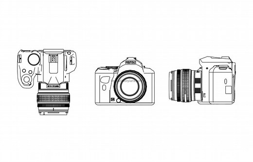 DSLR Camera - Free CAD Drawings