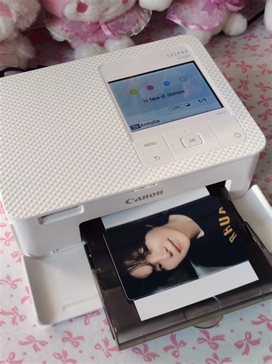i'm loving my CANON SELPHY CP1500 mini printer, it's so easy to use it 🌸✨ #photocard #diy #kpop #suga #bts
