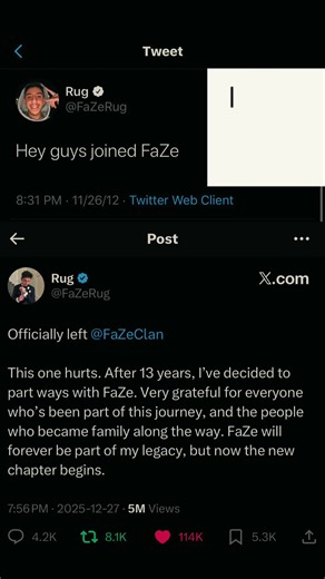 Rug has officially left FaZe, FaZe no longer will be the same. #faze #fazerug #fazeclan #fyp #foryoupage