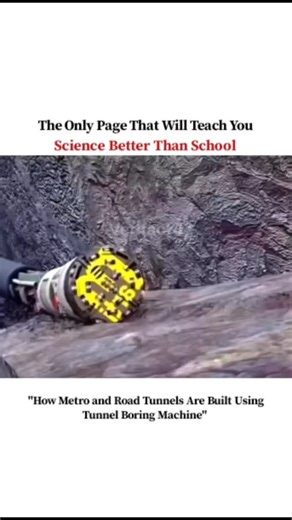 UNIVERSE | SCIENCE | TECHNOLOGY on Instagram: "How Metro and Road Tunnels Are Built Using Tunnel Boring Machines (TBMs) 🚇🛠️ Tunnel Boring Machines are massive, precision-engineered machines that carve tunnels deep underground with incredible accuracy. At the front, a rotating cutter head grinds through soil or rock, while powerful hydraulic systems push the machine forward. As the TBM advances, it installs concrete lining segments behind it, forming a strong, watertight tunnel in real time. Th