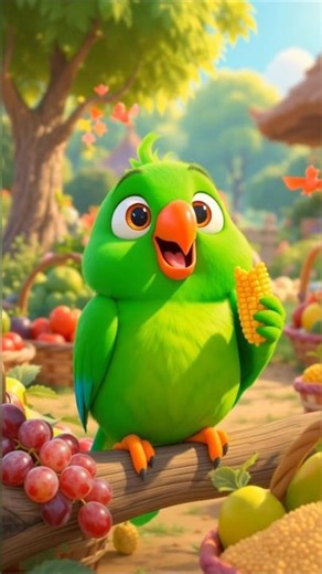 Hare Rang Ka Mai Tota | Mitthu Mitthu Rhyme for Kids | 3D Cartoon Poem