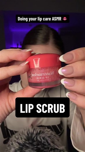 ASMR Lip Care Routine with Lip Scrub and Lip Gloss