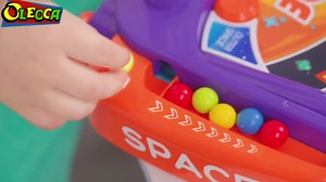 Tabletop Pinball Machine - Space Mini Arcade Game with Sound & Light, Pull-Back Launcher, Flippers, Carry Handle, Suction Cup Feet, Games for Kids Ages 3+
