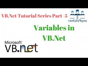 VB.Net Tutorial Series Part 5 Variable in VB.Net
