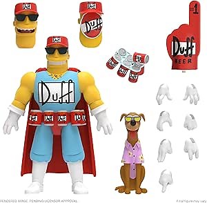 Amazon.com: Super7 Ultimates The Simpsons Duffman - 7" The Simpsons Action Figure with Accessories Classic TV Show Collectibles and Retro Toys : Everything Else