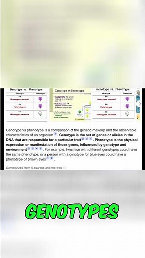 Phenotype: Unveiling the Physical Expression of Your Genes! #shorts