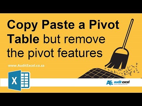 Copy Pivot Table without underlying data