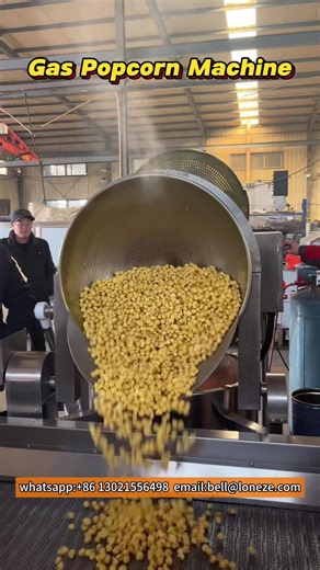 High Quality Gas Fire Heating Large Automatic Popcorn Machine #popcornmachine #popcorn #popcornmaker #popcornmakingmachine #gaspopcornmachine #sweetpopcorn