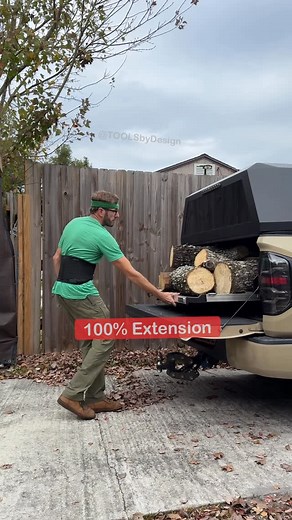 Travis Collins on Instagram: "CargoGlide gives full accessibility to your truck bed. I picked up some free roadside firewood. Doesn’t get any easier than sliding out the CargoGlide, loading it up, and skiing it back in. @deckedusa CargoGlide #worktruck #contractor #decked #cargoglide #landscaper"