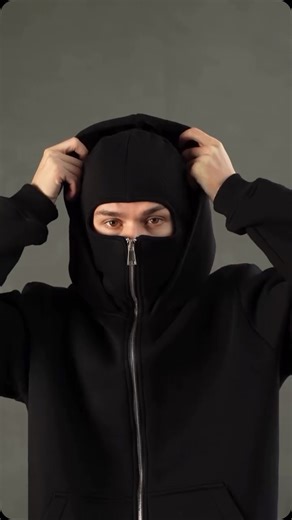 MADYS CLOTHING AND ACCESSORIES on Instagram: "Balaclava Ninja Hoodie: A zip-up hoodie with a built-in balaclava for full-face coverage and warmth. Perfect for outdoor Visit our website www.madysclothing.com"
