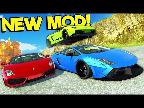 We Raced an Insane NEW Lamborghini Mod Down a Mountain in BeamNG Drive!