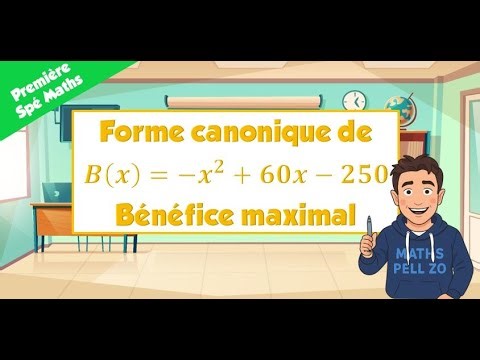 Canonical form: B(x) = -x^2+60x-250, Maximum profit