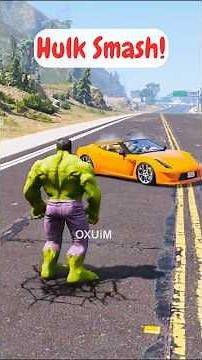 SPIDER-MAN’S CAR STOLEN by VENOM! Hulk SMASHES to Get It Back! 💥 | GTA 5 #shorts