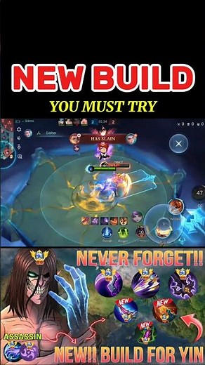 Yin!! NEW BUILD ( You Must Try ) ~ MLBB #mlbb #mobilelegends #gameplay #shortvideo #shorts #short