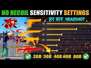 Best Sensitivity Setting For Auto HeadShot⚙️ 2GB - 3GB - 4GB - 6GB - 8GB - 12GB RAM || Free Fire Max