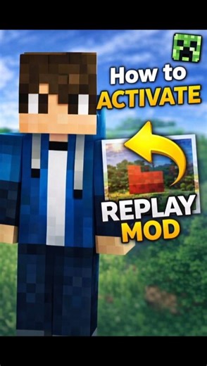 How to activate replay mod in minecraft#minecraft#shorts