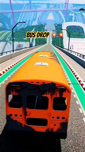 Can a Bus Survive This Drop? 😱🚌 BeamNG Drive Crash Test #beamngdrive #buscrash