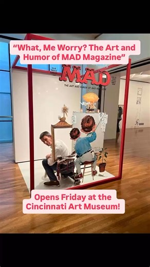 Mad Magazine at the Cincinnati Art Museum?! You bet. We got a sneak peak of the new exhibit: What, Me Worry? The Art and Humor of MAD Magazine. It opens Friday and runs until March. So cool! #madmagazine #comics #satire #cincinnatiartmuseum | Jen Dalton Local 12 News