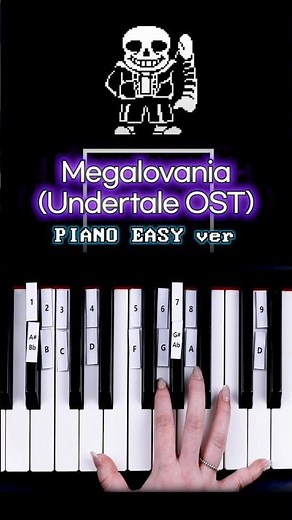 Megalovania (Undertale OST) 💀 Easy to Play with 9 Piano Keys 🎹
