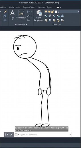 AutoCAD Fun Cartoon Character #cartoon #champion #funnyvideo