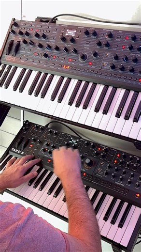 驪️ The dynamic duo: the Oberheim TEO-5 and Sequential Take 5 ...