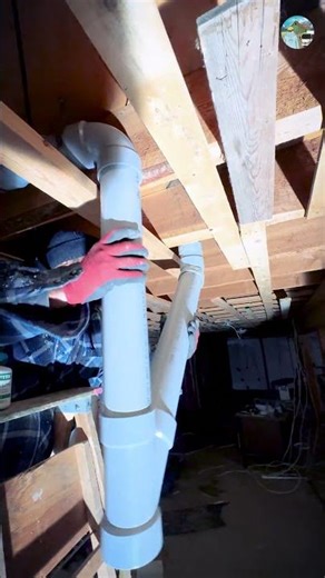 System 15 DWV Rough-In: Connecting Two Stacks #shorts