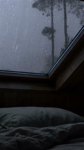 Rain on the Skylight at Night 🌧️