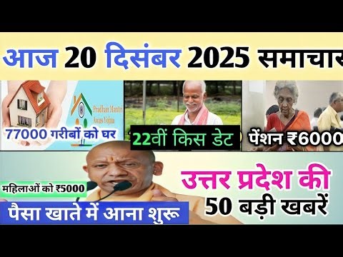 20 December 2025 Up News Uttar Pradesh Ki Taja Khabar Mukhya Samachar Yogi samachar Up News