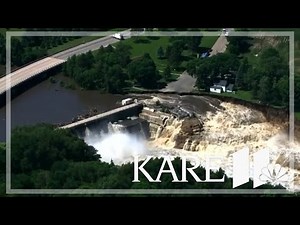 Waters rush over Rapidan Dam near Mankato