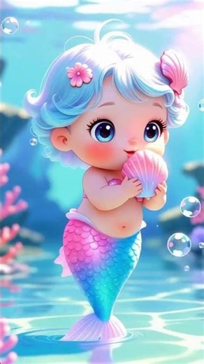 Cute Mermaid 🧜‍♀️✨ | Magical Ocean Princess #Shorts#CuteMermaid #MermaidShorts #MermaidMagic