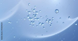 Brompheniramine rotating molecular structure, 3d model of molecule, antihistamine, looped video