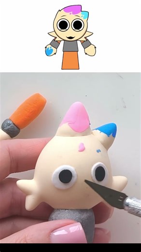 I made Sprunki OC Brushka from clay! DIY with funny story