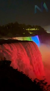 Rainbow illumination at Niagara Falls 🌈 | Niagara Action