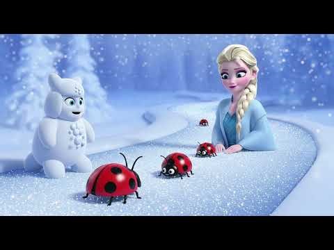 Elsa and Snow Ladybugs on the Glitter Path – Magical Winter Adventure