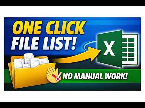 Copy *ONLY FILE NAMES AS LIST* to Excel in One Click #WindowsTrick #ExcelTips #computerbasics