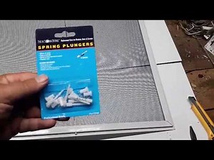 Replacing broken window screen plungers.