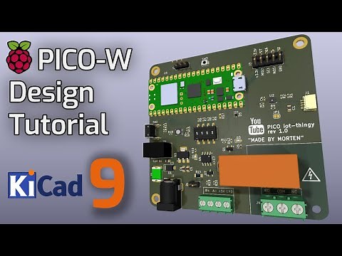 KiCad 9: Design of a Raspberry PICO IoT device on 4-layer PCB with sensors and more. Complete Guide.