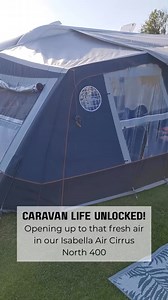 Caravan life unlocked! ☀️ Opening up to that fresh air in our @isabellacamping_uk Air Cirrus North 400. #caravanlife #vanlife #isabellaair #freshair #sunshine #traveluk #campinguk #caravantravelfamily #caravanningwithkids #caravanninguk #caravanlife #caravanadventures #autismtravel | Caravan Travel Family