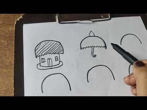 Half circle easy drawing#😊😊