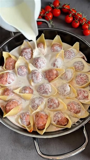 Conchiglioni pasta with mince meat #food #recipe #cooking #pasta #homemade